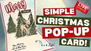 🔴 A Cute Christmas Pop-Up Card | Cardmaking Live
