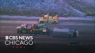 Outbound I-290 lanes partially closed after box truck rollover crash