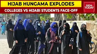 Karnataka Colleges Enforce HC Order On Hijab, Scarf, Hijabi Students Walk Out In Many Colleges