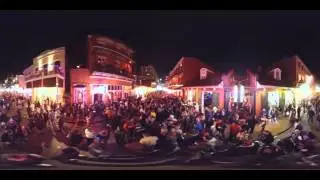 Bourbon Street during Mardi Gras 2016 (360 video)