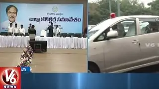 CM KCR Holds Conference With District Collectors Of Telangana State | V6 News