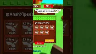 Trade mega swan for a lot pets 👽🙏 || #roblox #growagarden