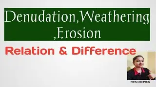 Denudation,Weathering,Erosion:Definition:Relation:Difference:Physical geography:room2 geography