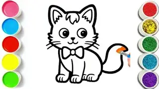 Kittens at Home picture Drawing, painting and Coloring for kids & Toddlers let's Draw 
