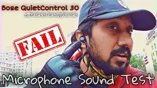 Bose QuietControl 30 wireless headphones - Microphone Sound Test (English)