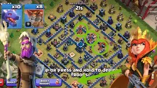 Queen charge with dragonloon attack on Th13 base ( clash of clans )