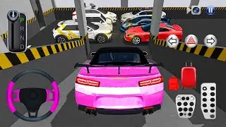 🚘New Pink Camaro car Stuck in Parking Garage🚗 - 3D Driving Class Game - Сar Game
