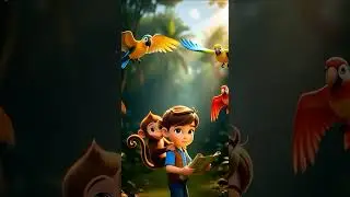 Kiki and the boy|Jungle Adventure part 1#creativekids #kidsanimation #jungleadventure #foryou