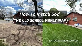 How to Install Sod (The manly way) #Sod #sodinstallation #lawncare 