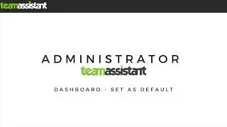 #jaknaTAS #howtoTAS | Administrator - Dashboard set as default
