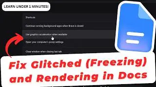 How To Fix Glitched Text Freezing and Rendering in Google Docs