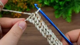 Different technique ** very easy crochet baby blanket pattern #crochet #knitting #tunisian 