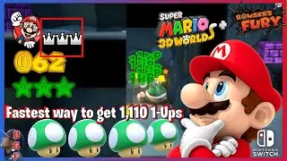Infinite Lives Glitch In Super Mario 3D World (How to to get 1,110 1-Ups) Nintendo Switch