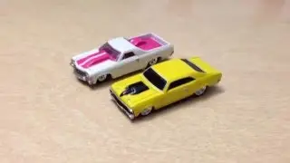 Custom Hot Wheels by Gooberspad:  Breast Cancer Awareness El Camino & Slammed Chevy Nova