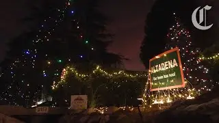 Altadena's Christmas Tree Lane lights up a year after Eaton Fire