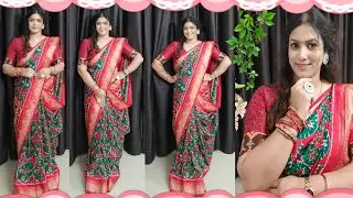 Infinity Saree Draping style/ Self Saree Draping Tutorial / How to wear Simple Saree in Stylish way