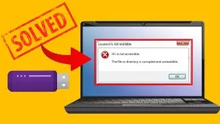 Solved using CMD: Pen Drive is Not Accessible. The File or Directory is corrupted and unreadable