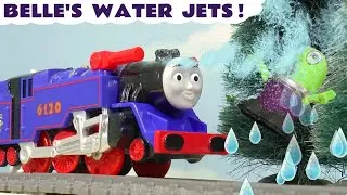 Belle's Water Jets Toy Train Story With Thomas Trains And Funlings