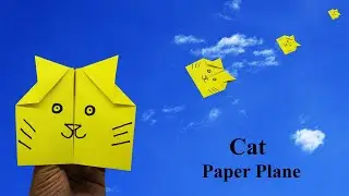 How To make A Paper Flying Cat Plane  - Origami cat Plane