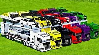 SIX COLORS OVERSIZED TRANSPORT MULTI FRUITS, DODGE, ROLLS ROYCE & MINI BUSES! Farming Simulator 22