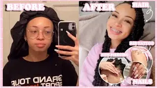 HUGE 24 hour glow up transformation | new tattoos, nails, hair & piercings | aliyah simone
