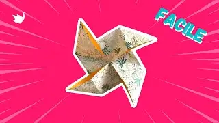 Origami moulin à vent : plier une girouette en papier (Tuto très Facile)