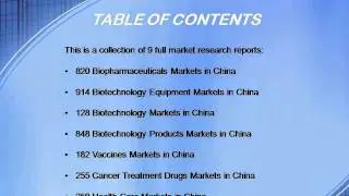 Biotechnology and Healthcare Markets in China