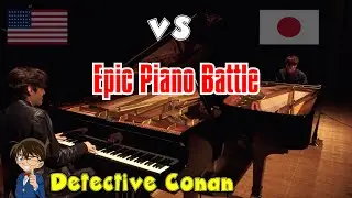 Japanese Pianist Yomii / American Pianist Jacob Koller Play “Detective Conan Theme” - Piano Battle