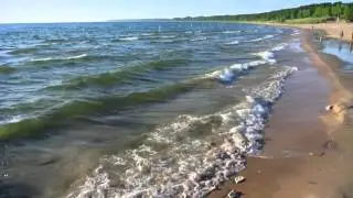 Beautiful Lake Michigan beach at Mears State Park, Pentwater, Michigan.