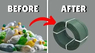 How to Manufacture Polyester Packing Strip from Crushed PET Bottles | Used PET bottles to Strap Roll