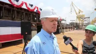 Tripoli (LHA7) Keel Authentication at Ingalls Shipbuilding June 20, 2014