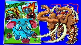 Making ZOOCHOSIS Monster Animals 🐘 🦒Game Book（+ Elephant Squishy）DIY 동물원 | Bibi Paper Play