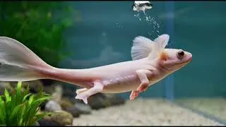 Axolotl or water dragon #video  #pets #happy #intresting