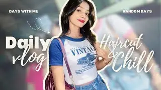 HAIR CUT AND CHILL🕺😩| My First Vlog🫶| #vlog #explore #fyp #trending 