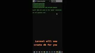 Laravel will now create db for you #laravel #php #automation #programming