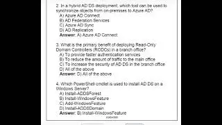 AZ-800 Administering Windows Server Hybrid Core Infrastructure EXAM READINESS GUIDE Q & S 2026/2027