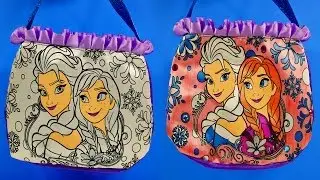 Disney Frozen Color N' Style Fashion Purse Activity Coloring Elsa and Anna Frozen Video