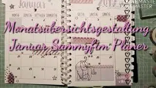 Monats&uuml;bersichtsgestaltung Januar Sammyfim Planer