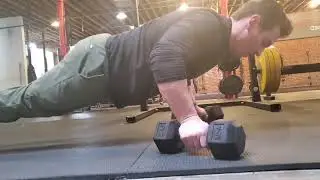 Wide Grip Supinated Push Up on Dumbbells