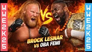 WWE Brock Lesnar vs Oba Femi | WWE 2K25 Gameplay | Dream Power Match