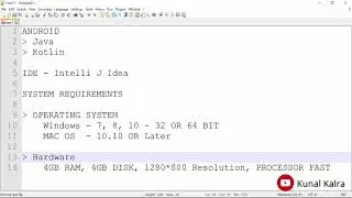 Introduction and System Requirements to install Android Studio Tutorial in Hindi