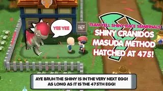 Shiny Cranidos Hatched in BDSP 475 Masuda Eggs Team Yell Shiny Race