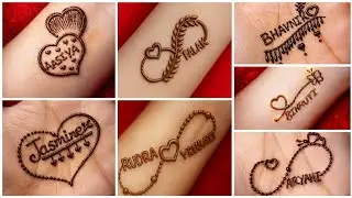 Very easy 5+ popular name tattooed designs || boys and girls tattoo designs|| couple letter mehndi