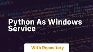 python as windows service