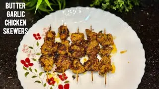 Garlic Butter Chicken Skewers | Butter Garlic Chicken Kebab Recipe | Weight Loss Chicken Recipe 