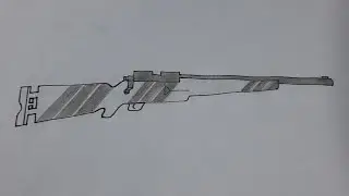 How to draw M24 from PUBG | M24 sniper rifle easy drawing | Guns drawing with beautiful skin