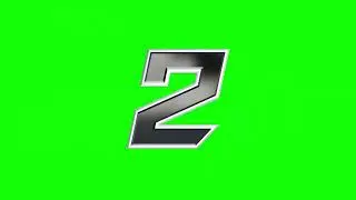 Number 2 _ 4k green screen free