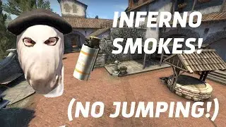 CS:GO Inferno smokes (NO JUMP THROWS!) 128 tick (STRAIGHT FORWARD FOR BEGINNERS!)