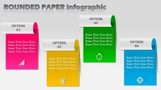 Create Rounded Paper Infographic using PowerPoint ||