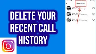How to Hide Your Recent Call History on Instagram | Delete Instagram Call History (New)